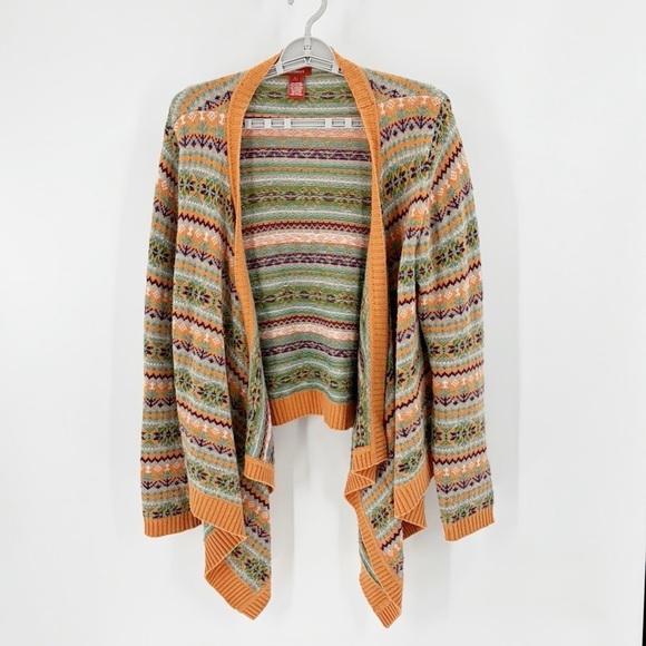 Sundance Folkloric Fair Isle Cardigan Waterfall Cashmere angora lambs wool rabbi - Picture 1 of 5